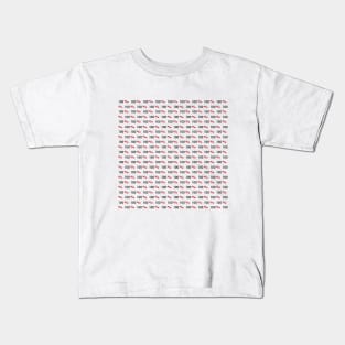 100 % love pattern, version two Kids T-Shirt